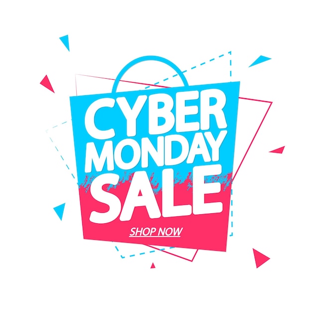 Cyber Monday Sale poster ontwerp sjabloon vector illustratie