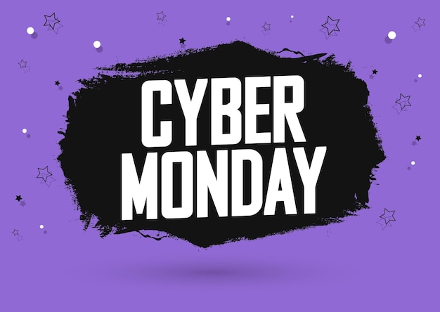 Cyber Monday Sale poster ontwerp sjabloon vector illustratie