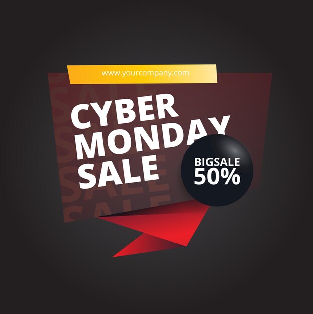 cyber monday sale promotion vector design template