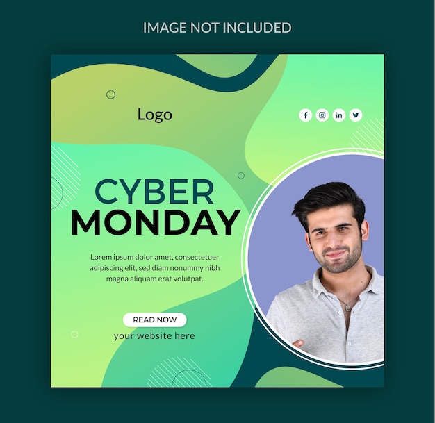 サイバーマンデーセールソーシャルメディア投稿テンプレート