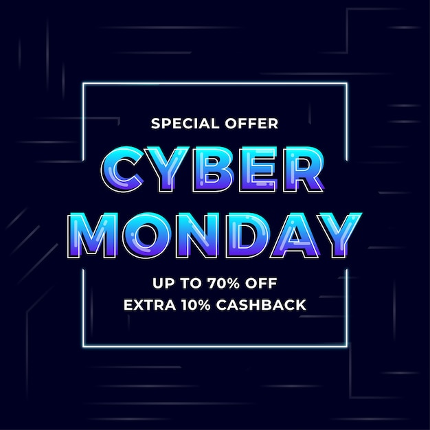 Cyber Monday sale template banner