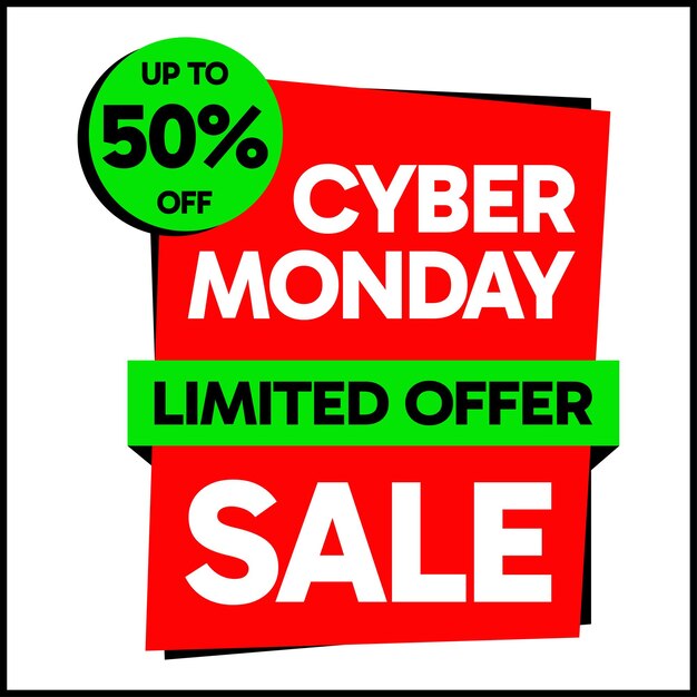 Cyber monday sale vector design