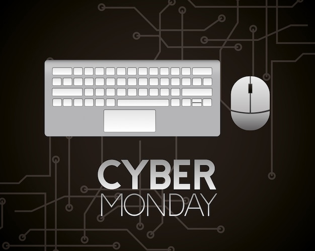 Vector cyber monday shop