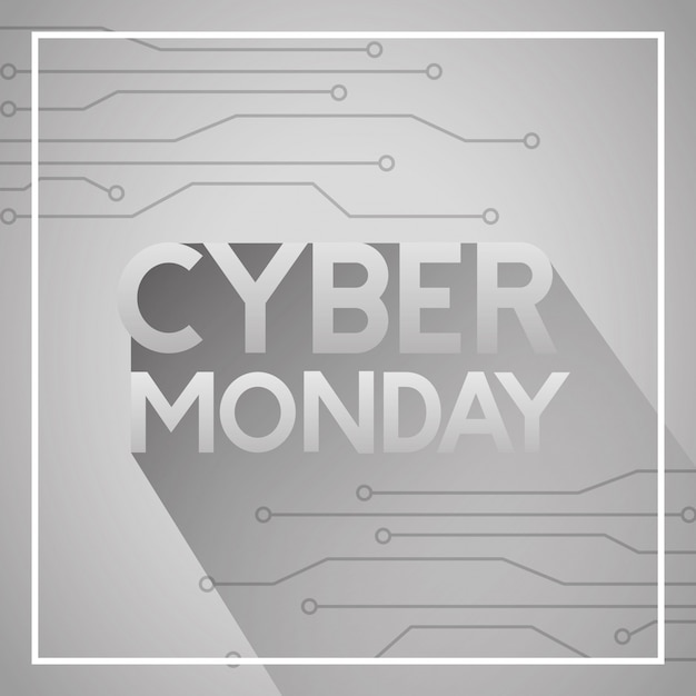 Vector cyber monday shop