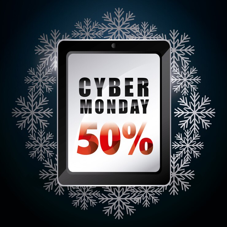 Vector cyber monday shopping design