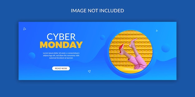 Cyber monday social media cover template