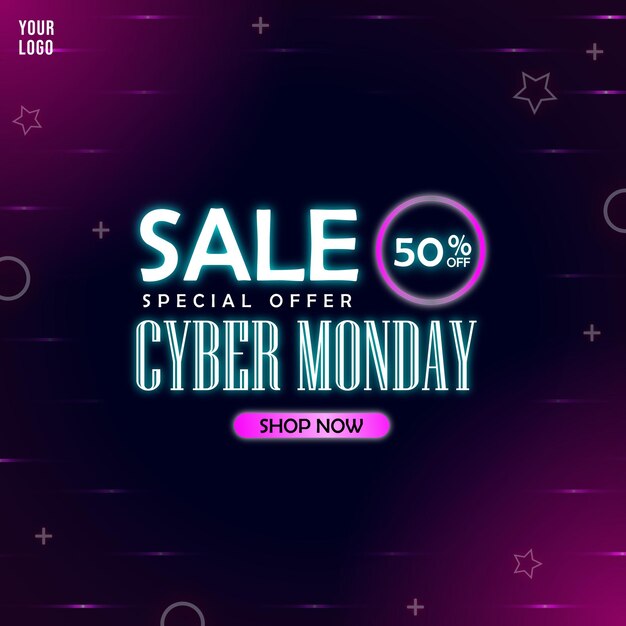 Cyber Monday special discount template design