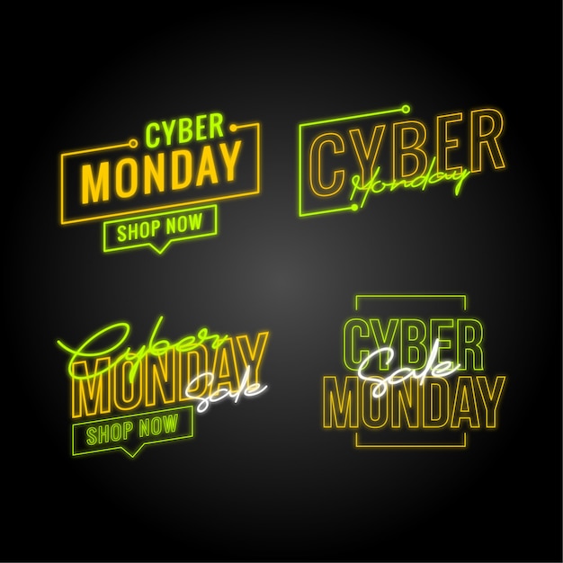 Vector cyber monday sticker pack