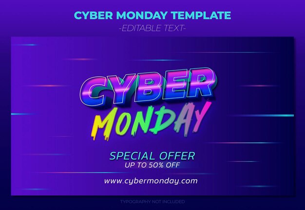 Vector cyber monday template