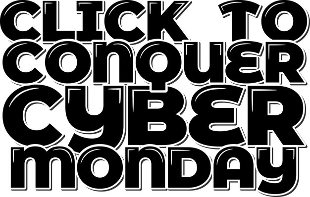 Cyber Monday Typography Art