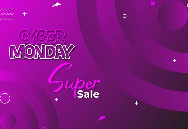 Cyber Monday vector illustration Cyber Monday sale banner layout design Cyber Monday Background