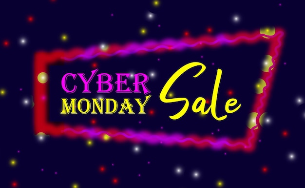 Illustrazione vettoriale del cyber monday progettazione del layout del banner di vendita del cyber monday sfondo del cyber monday