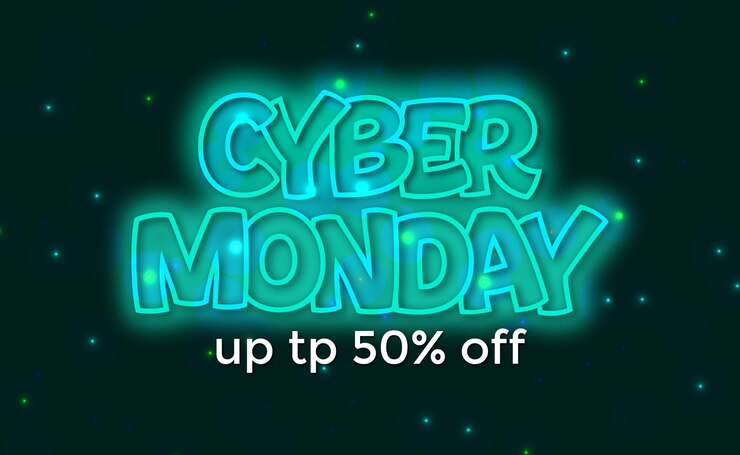 Vector cyber monday vector illustration cyber monday sale banner layout design cyber monday background