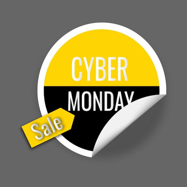 Cyber Monday Vector-ontwerpen van marketinglabels