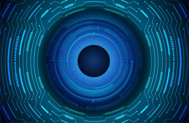 Cyber oog circuit toekomst technologie concept achtergrond