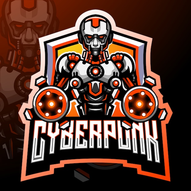 Cyber punk mascot. esport logo design