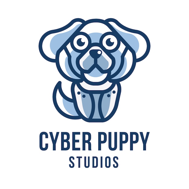 Cyber puppy studios logo sjabloon