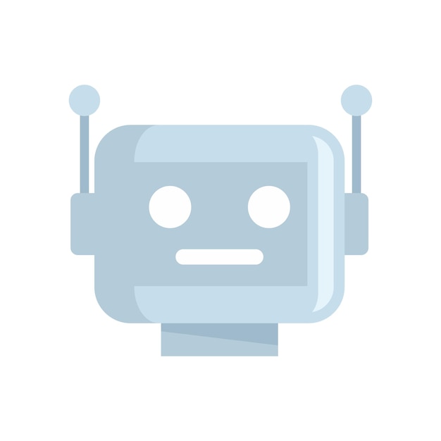 Cyber robot pictogram Vlakke afbeelding van cyber robot vector pictogram geïsoleerd op een witte achtergrond