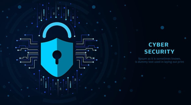 Vector cyber security background