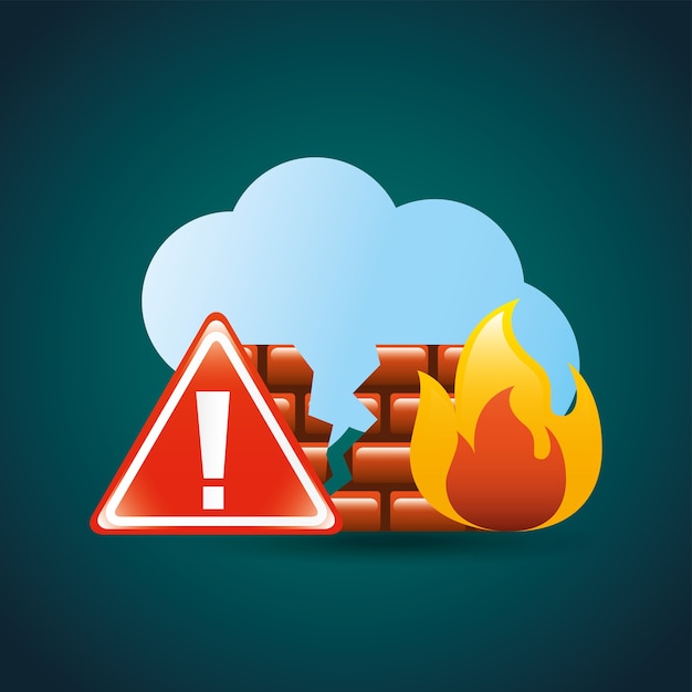 Cyber security cloud storage firewall broken alert attack