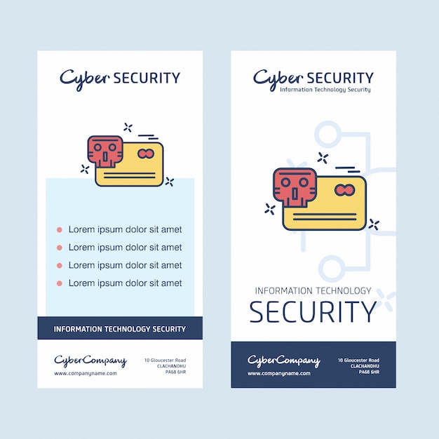 Cyber security company design vector