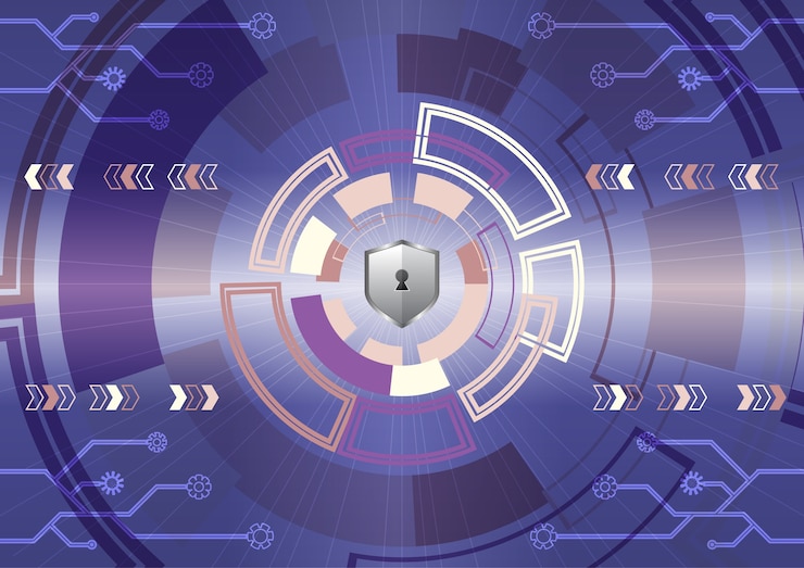 Vector cyber security concept. 