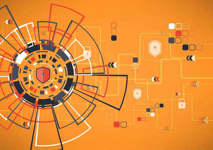 Vector cyber security concept