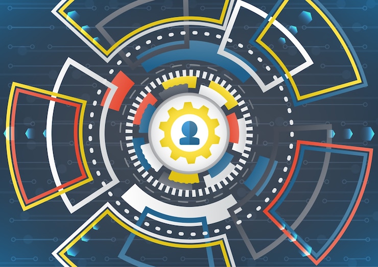 Vector cyber security concept