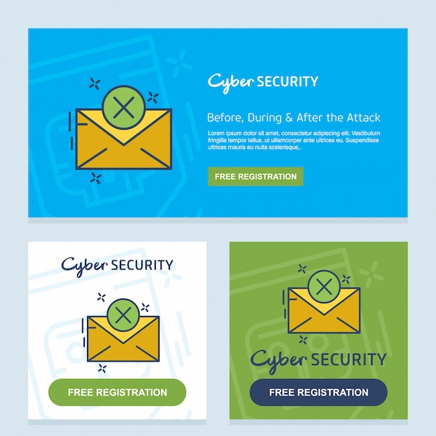 Cyber security creative design vector