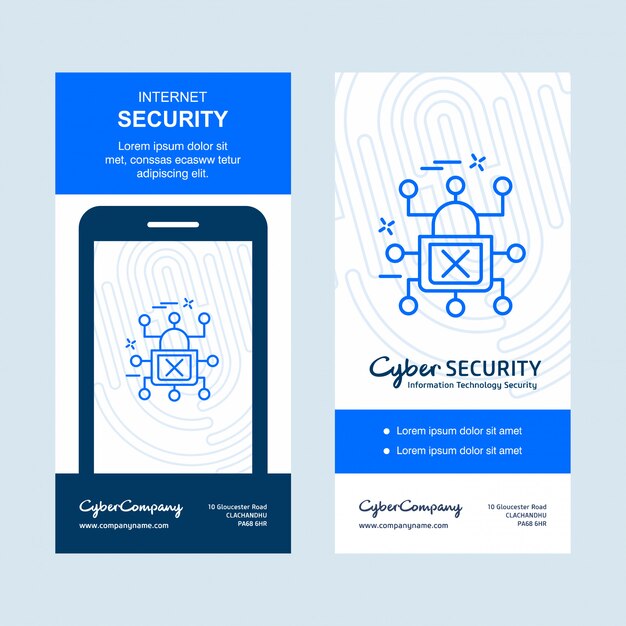 Vector cyber security creative design vector