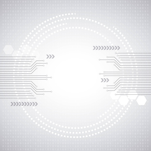 Cyber security digital circuit numbers protection save white background