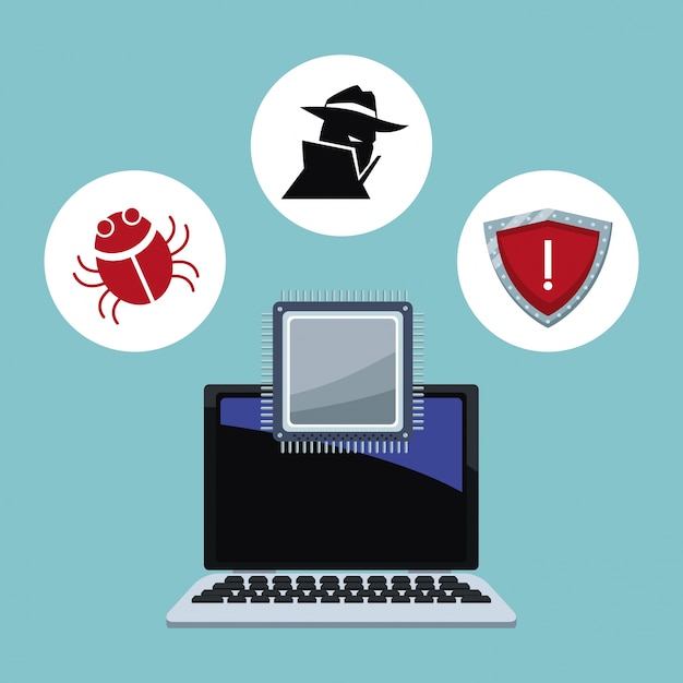 Vector cyber security icons