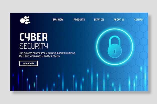 Vector cyber security landing page