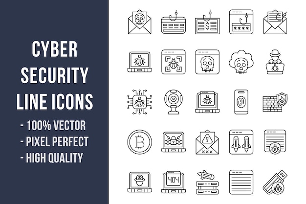 Cyber Security Line Icons