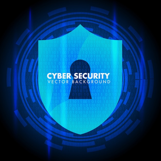 Cyber security lock background