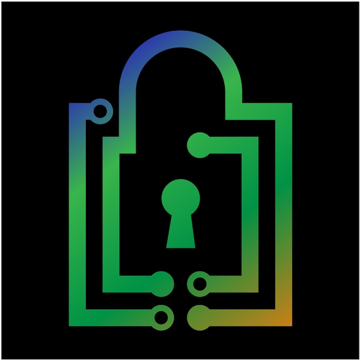 Vector cyber security logo design icon