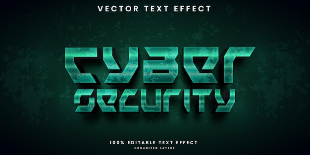 Cyber security style editable text effect