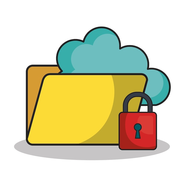 cyber security system icon vector illustration design