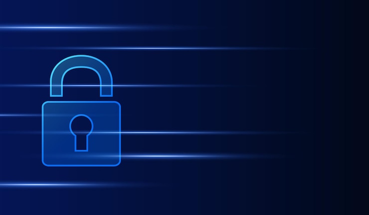 Vector cyber security technology concept shield with keyhole icon personal data vector illustration