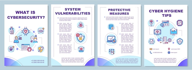 Cyber security tips brochure template