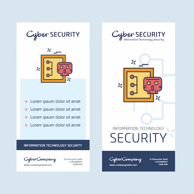 Vettore banner web di cyber ​​security