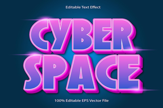 Cyber Space Editable Text Effect Emboss Cartoon Gradient Style