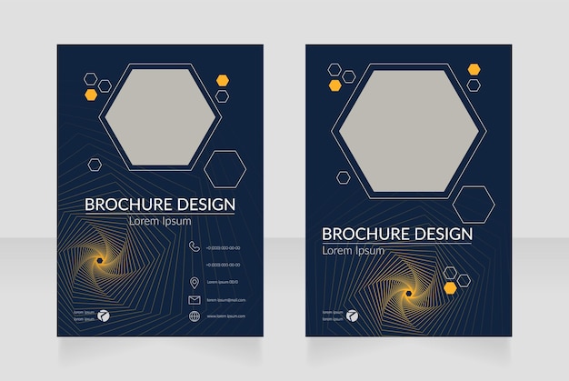 Cyber technology for business blank brochure design