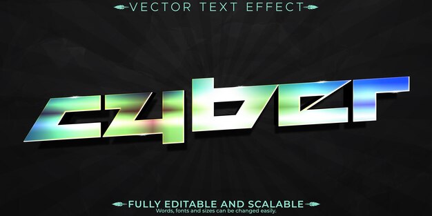 cyber text effect editable future and neon text style