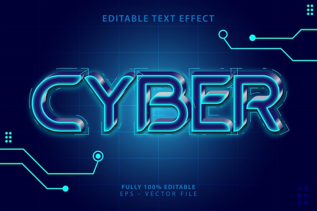 Vector cyber text effect