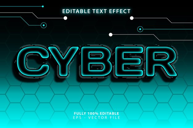 Vector cyber text effect