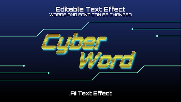 Cyber woord teksteffect