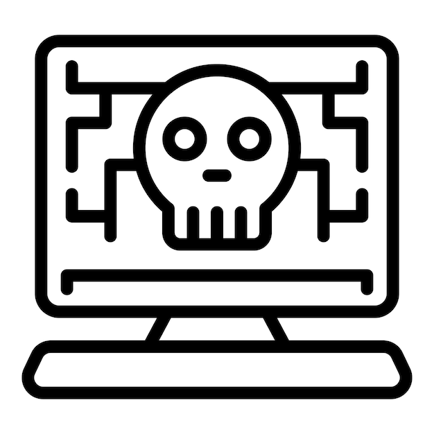 Cybercriminaliteit pictogram overzicht vector Data hacker Internetfraude