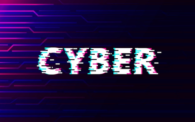 Cyberglitch op abstract technologie toekomstig interface hud ontwerp als achtergrond.