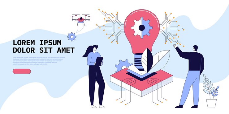 Vector 인공 두뇌 혁신 ai 벡터 일러스트 레이 션